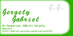 gergely gabriel business card